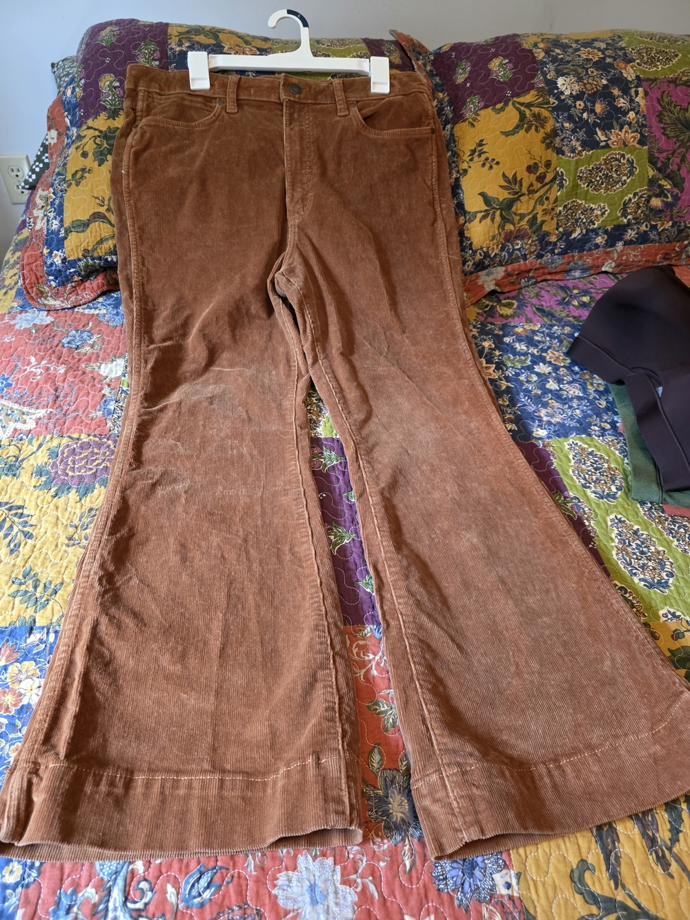 Classic Corduroy Flare Jeans in Rust Brown